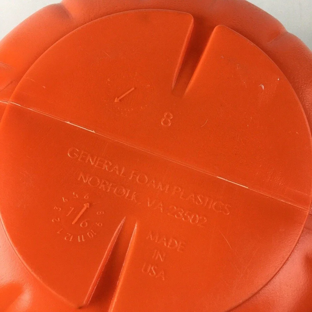 Vtg Norfolk Halloween Pumpkin Blow Mold Pail Bucket Trick-or-treat Made In USA
